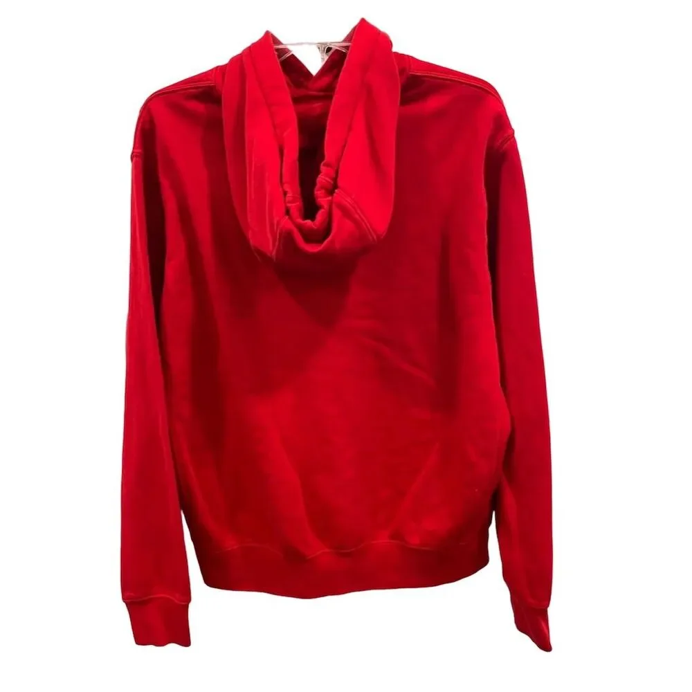 Nike Men's Red Pullover Hoodie Size M Long Sleeve Fleece with‎ Logo